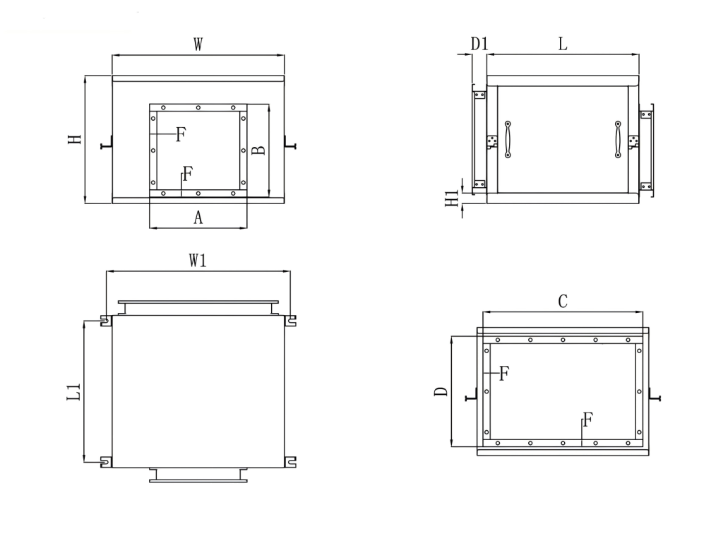 Cabinet Box Fan-size