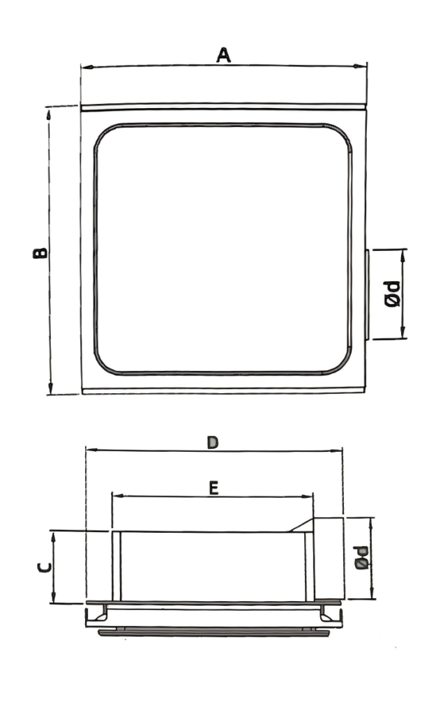 Ceiling Exhaust Fan(BPT-10-23S)-size