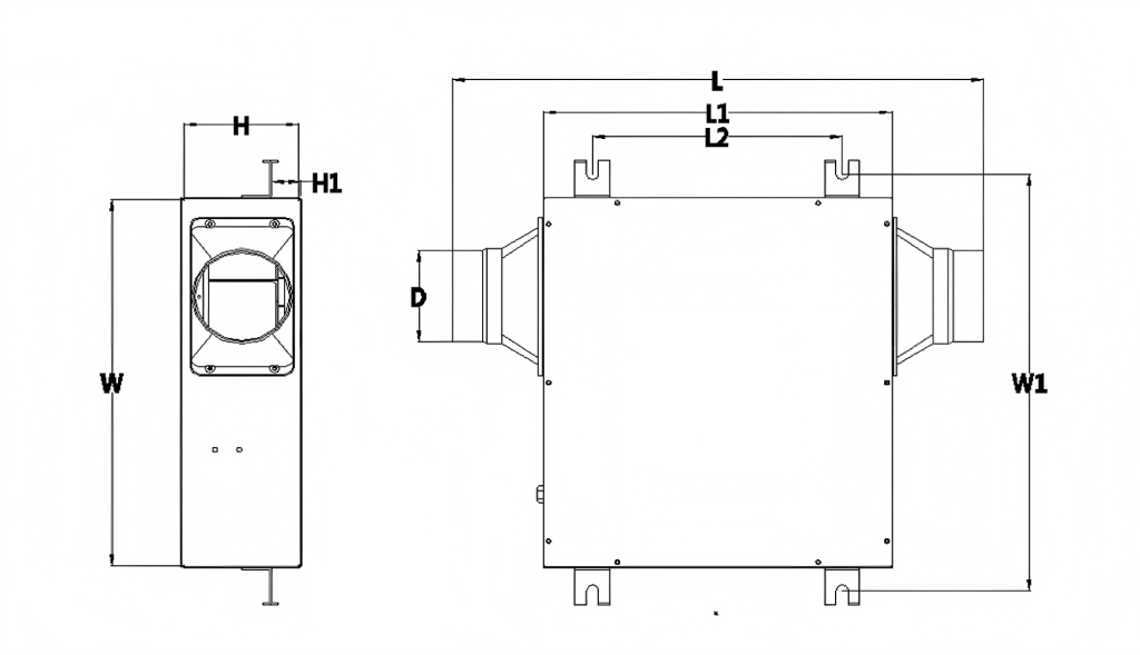 Silent Duct Fan-size